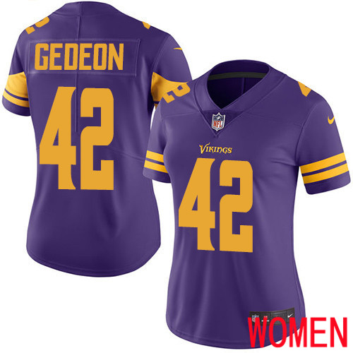 Minnesota Vikings #42 Limited Ben Gedeon Purple Nike NFL Women Jersey Rush Vapor Untouchable->youth nfl jersey->Youth Jersey